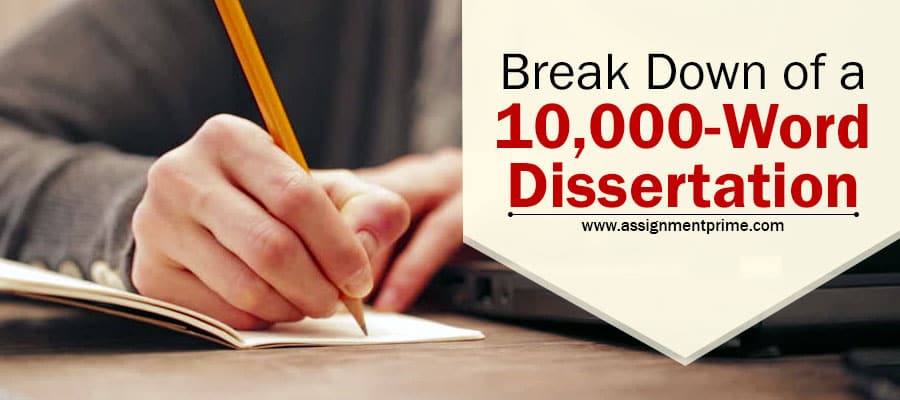 10000 word dissertation breakdown